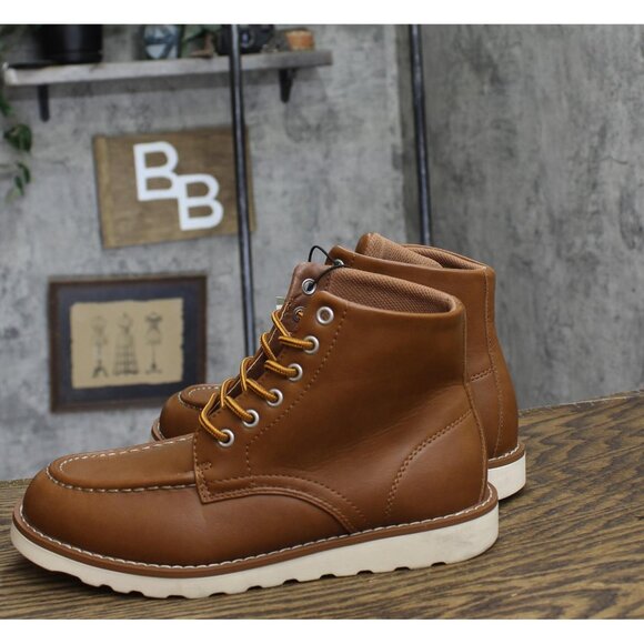 Goodfellow & Co Mens Niles Mock Toe Boots 90971861 Cognac Brown 7 - Picture 2 of 9